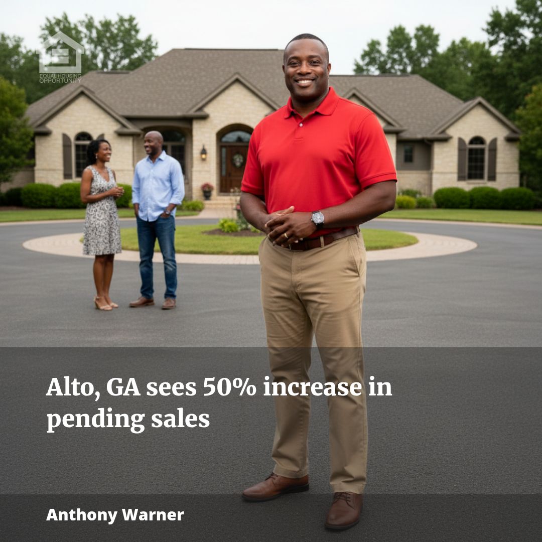 Pending Sales in Alto, GA Jump Over 50% Year-Over-Year